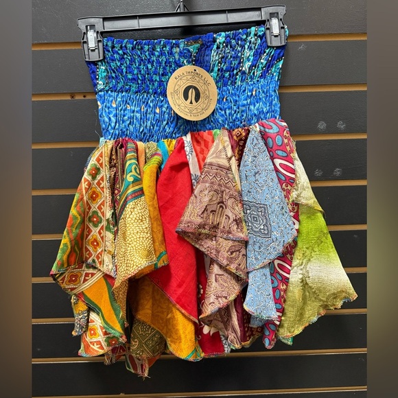 Kala Imports Boho Patchwork Ruffle Skirt - Picture 2 of 2